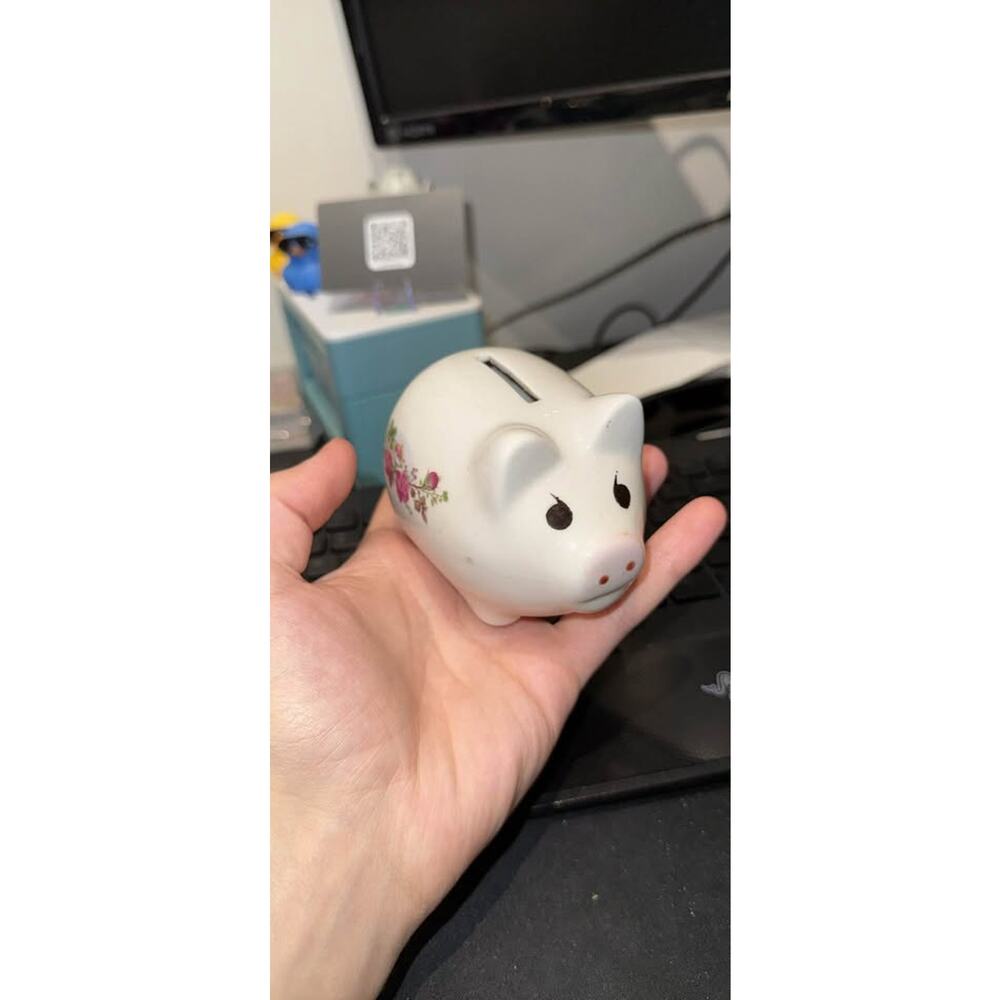 Floral Ceramic Piggy Bank - Picture 4 of 5